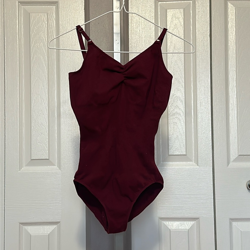 Burgundy low back one piece